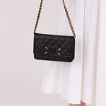 Chanel 2018 Caviar Filigree Wallet on Chain - FashioNica