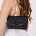 Chanel 2018 Caviar Filigree Wallet on Chain - FashioNica