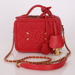 Chanel 2018 Caviar Small Filigree Vanity Crossbody - FashioNica
