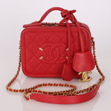 Chanel 2018 Caviar Small Filigree Vanity Crossbody - FashioNica
