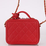 Chanel 2018 Caviar Small Filigree Vanity Crossbody - FashioNica