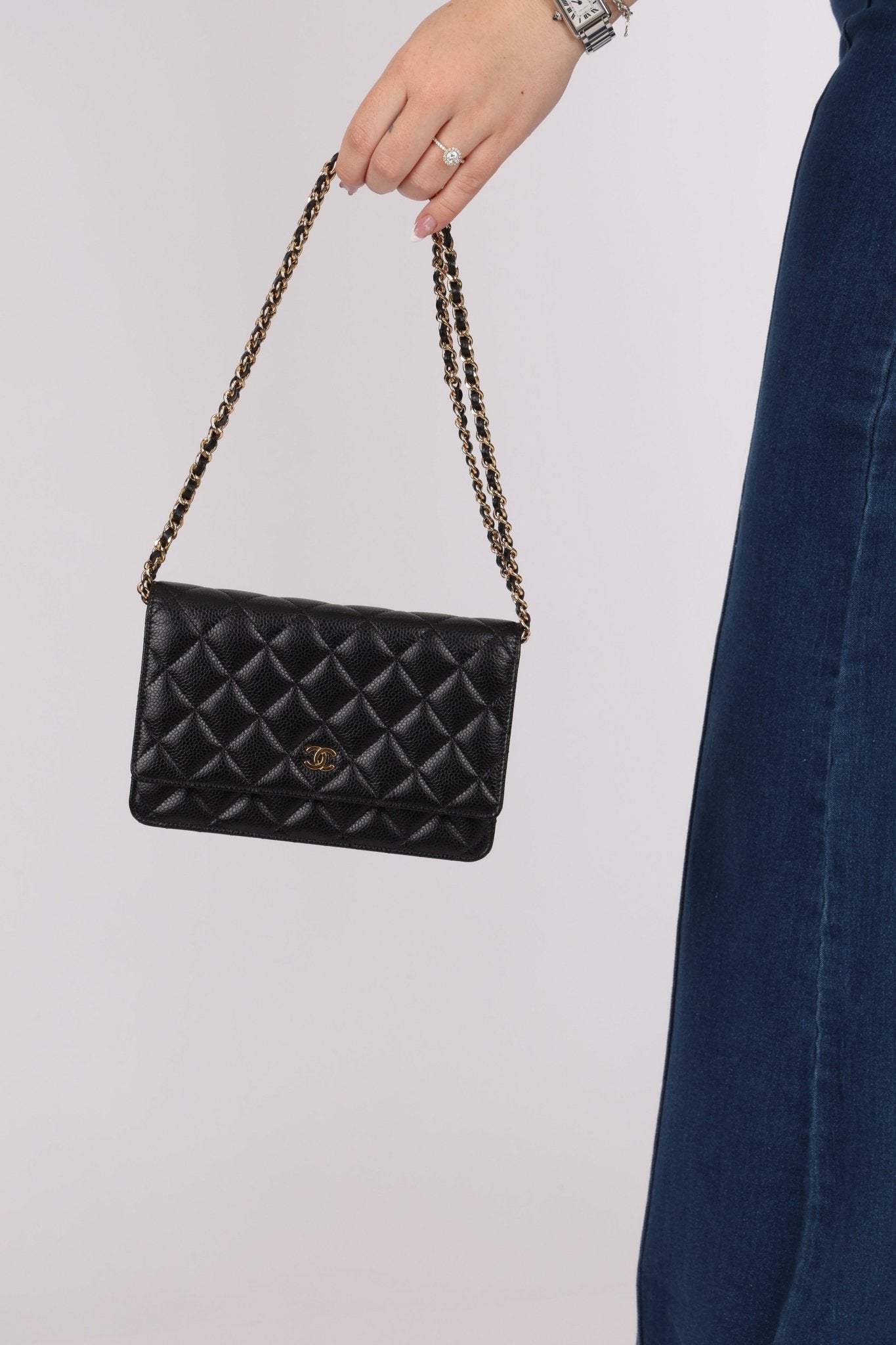 Chanel 2018 Caviar Wallet on Chain - FashioNica