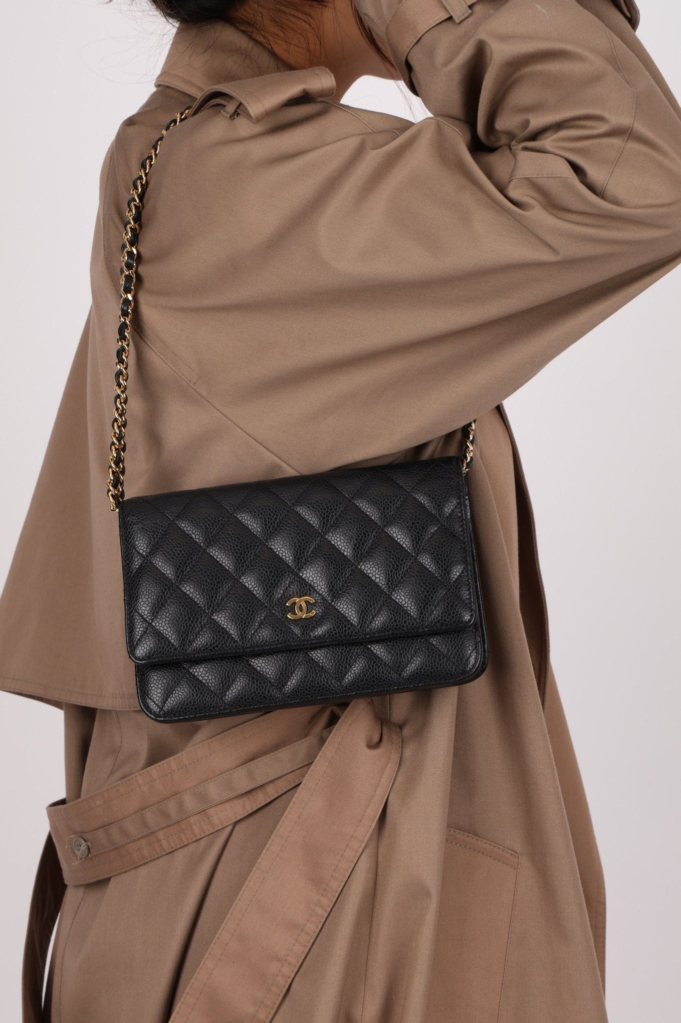 Chanel 2018 Caviar Wallet on Chain - FashioNica