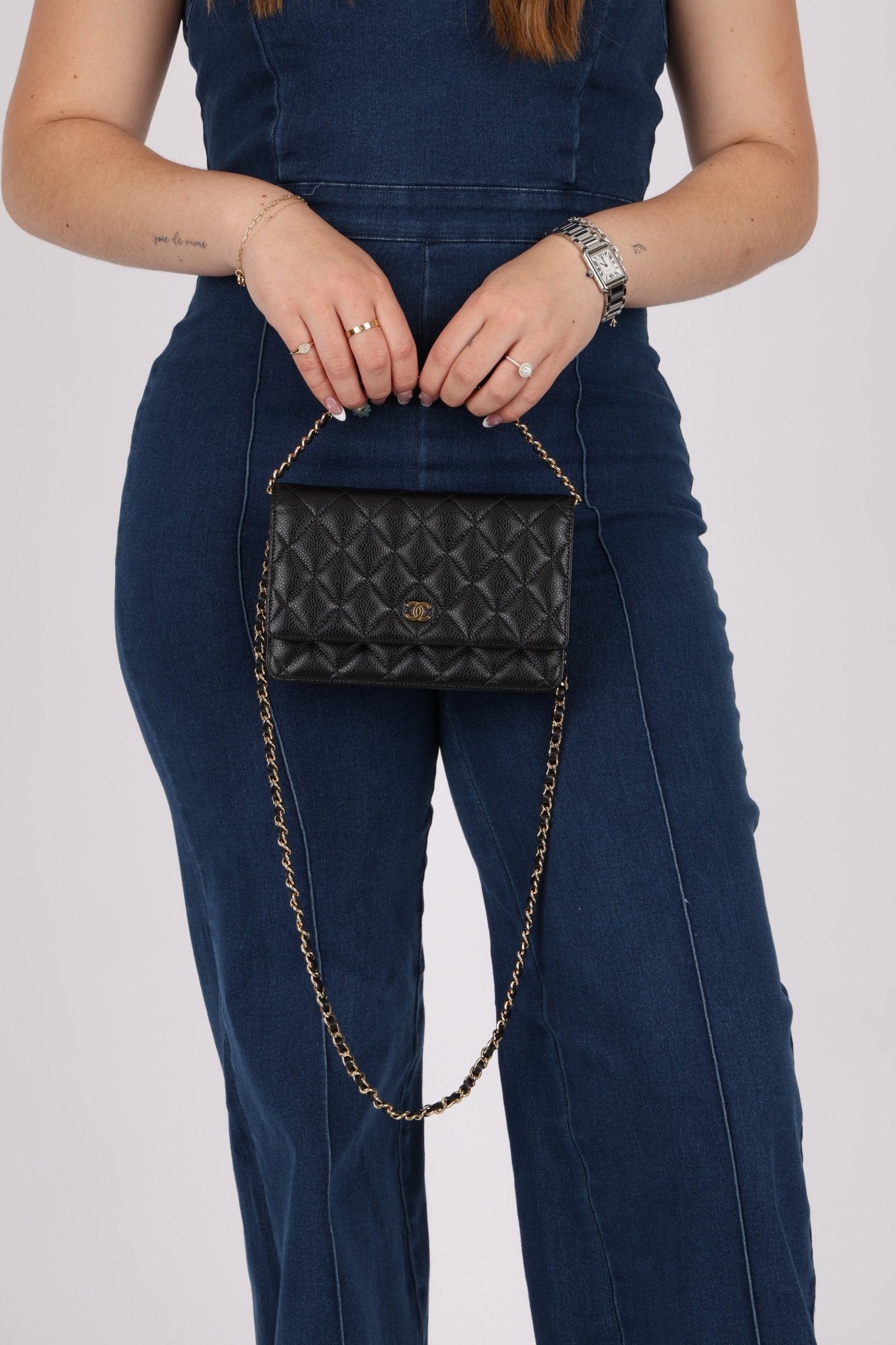 Chanel 2018 Caviar Wallet on Chain - FashioNica