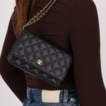 Chanel 2018 Caviar Wallet on Chain - FashioNica