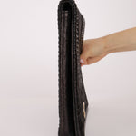 Chanel 2018 Crumpled Calfskin Coco Pleats Clutch GHW - FashioNica