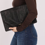 Chanel 2018 Crumpled Calfskin Coco Pleats Clutch GHW - FashioNica