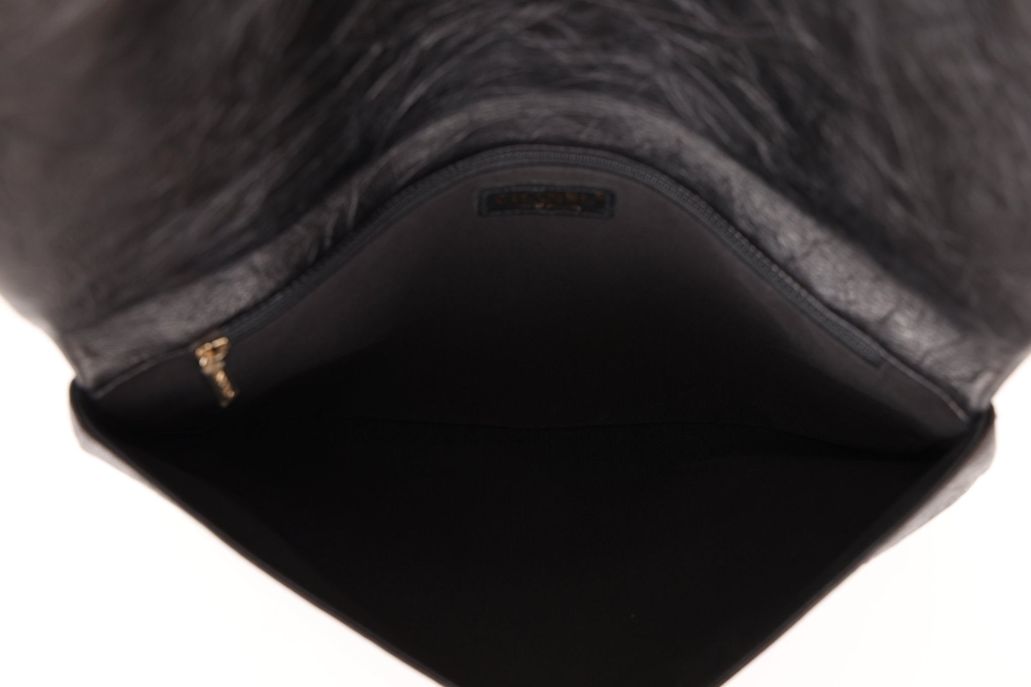 Chanel 2018 Crumpled Calfskin Coco Pleats Clutch GHW - FashioNica