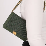 Chanel 2018 Crumpled Chevron Wallet On Chain - FashioNica