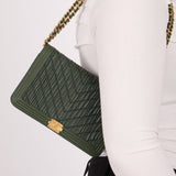 Chanel 2018 Crumpled Chevron Wallet On Chain - FashioNica