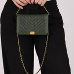Chanel 2018 Crumpled Chevron Wallet On Chain - FashioNica