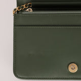 Chanel 2018 Crumpled Chevron Wallet On Chain - FashioNica