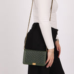 Chanel 2018 Crumpled Chevron Wallet On Chain - FashioNica