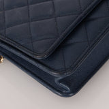 Chanel 2018 Dark Navy Caviar Wallet on Chain GHW - FashioNica