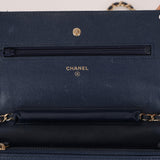 Chanel 2018 Dark Navy Caviar Wallet on Chain GHW - FashioNica