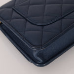Chanel 2018 Dark Navy Caviar Wallet on Chain GHW - FashioNica