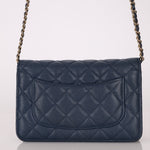 Chanel 2018 Dark Navy Caviar Wallet on Chain GHW - FashioNica