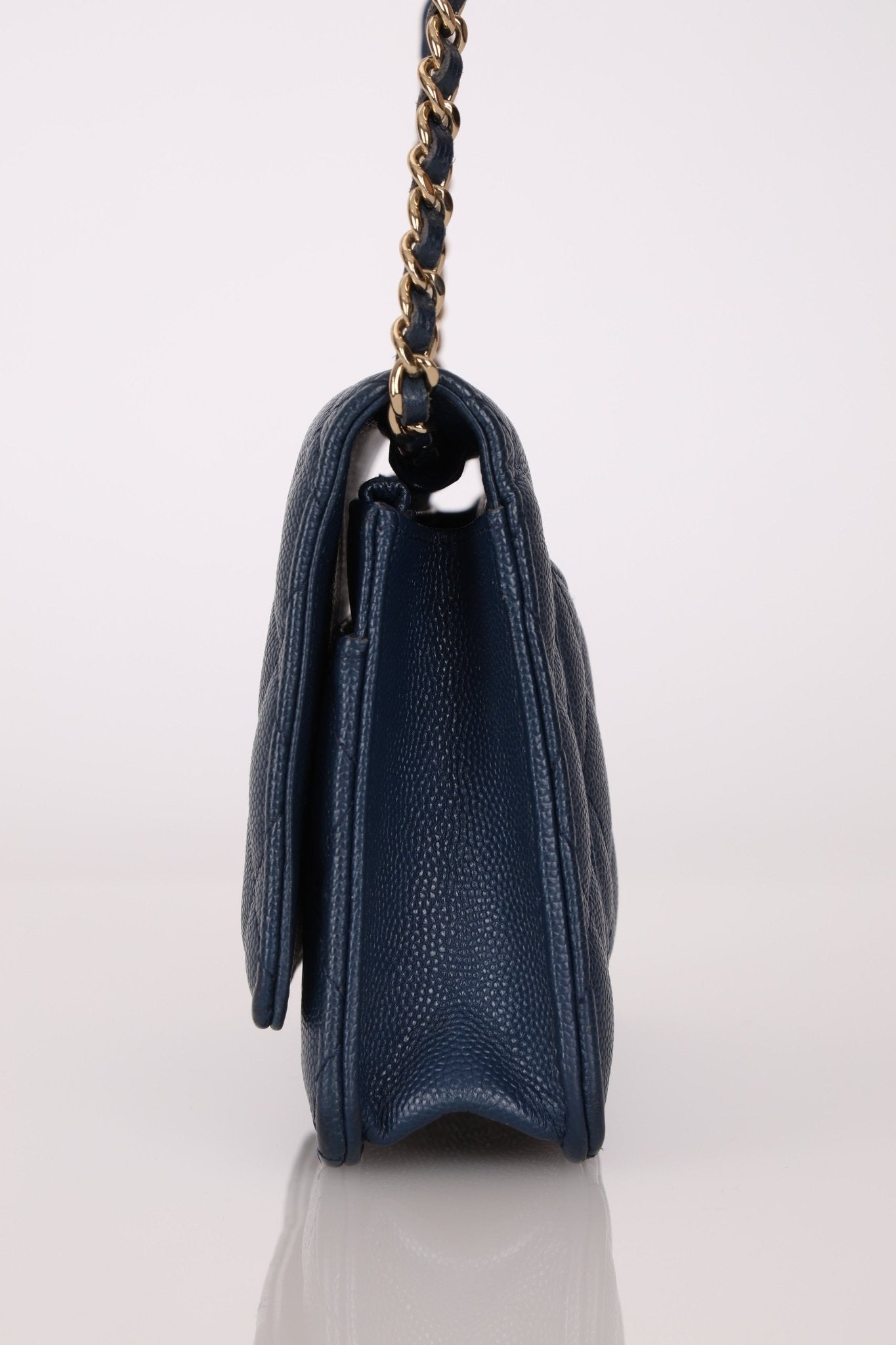 Chanel 2018 Dark Navy Caviar Wallet on Chain GHW - FashioNica