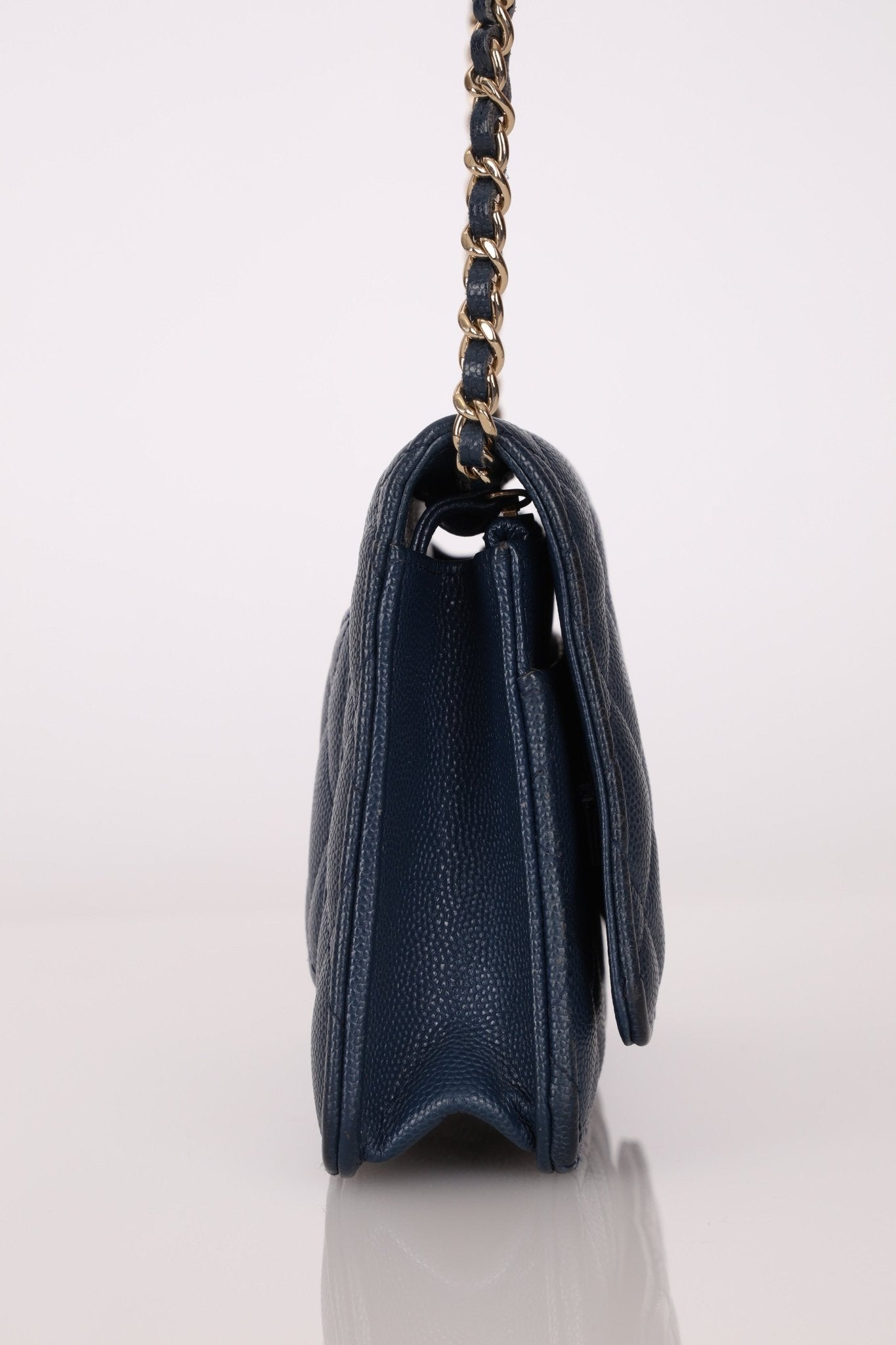 Chanel 2018 Dark Navy Caviar Wallet on Chain GHW - FashioNica