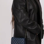 Chanel 2018 Dark Navy Caviar Wallet on Chain GHW - FashioNica