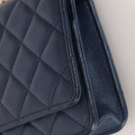 Chanel 2018 Dark Navy Caviar Wallet on Chain GHW - FashioNica