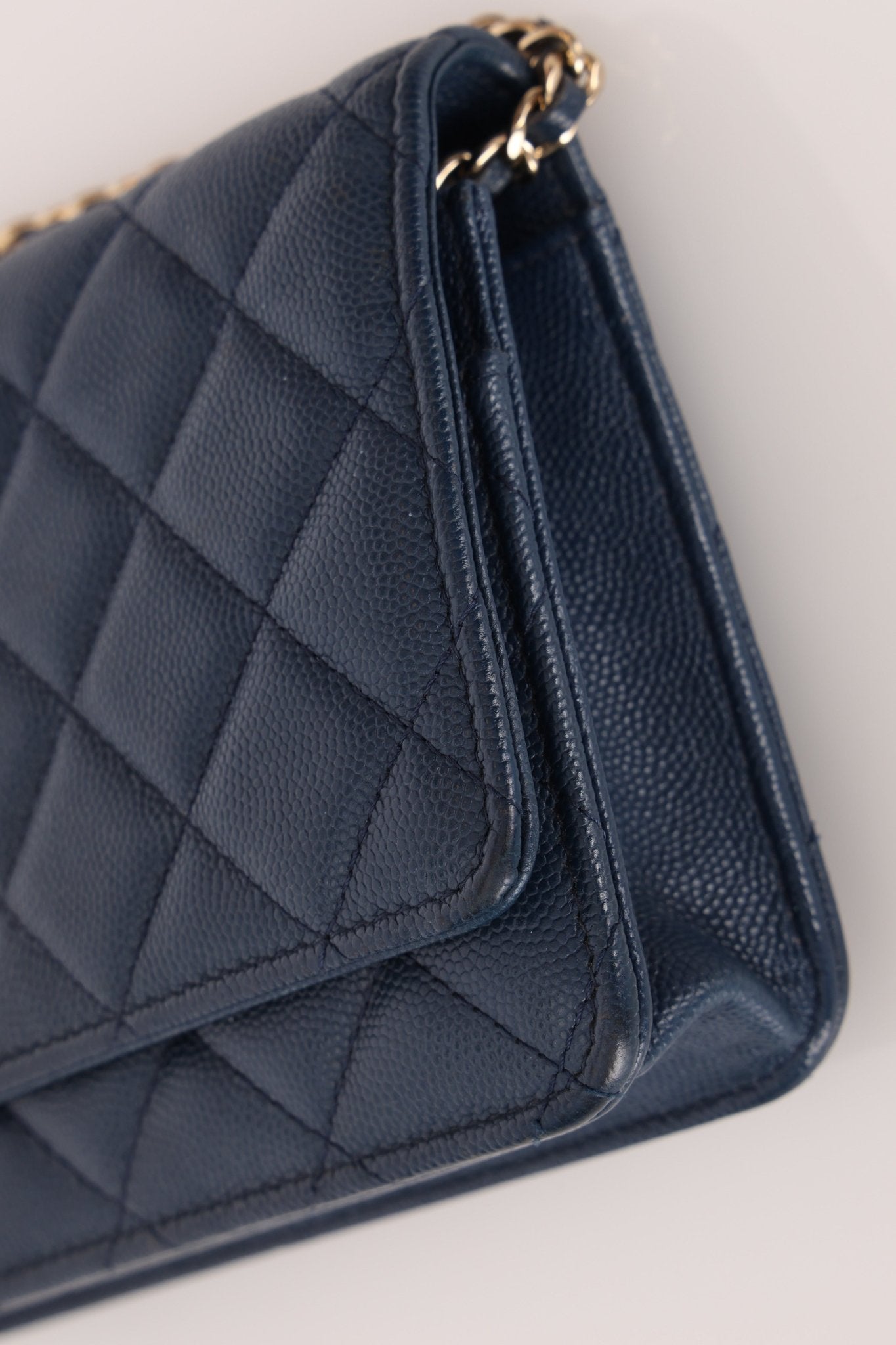 Chanel 2018 Dark Navy Caviar Wallet on Chain GHW - FashioNica