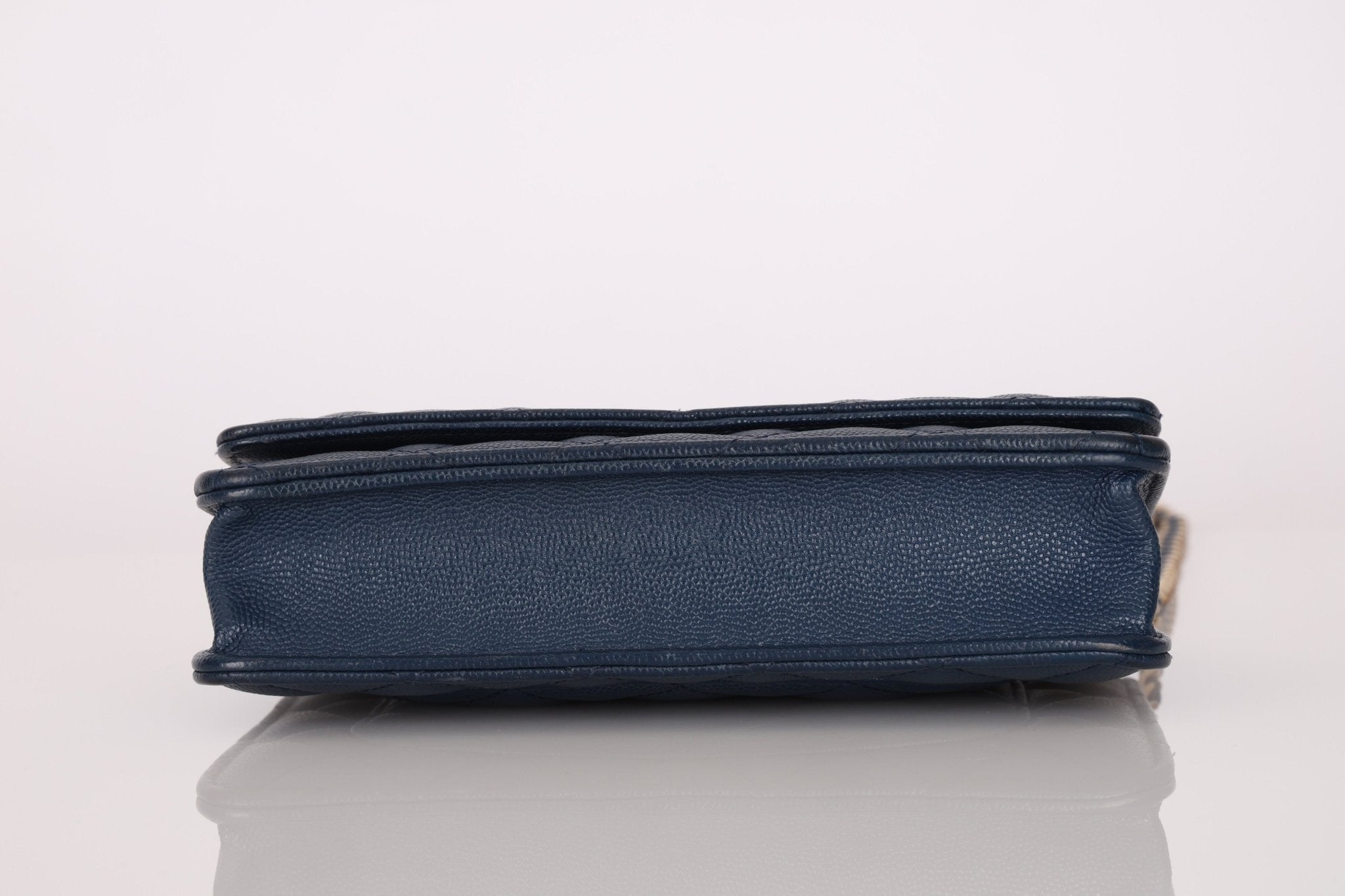 Chanel 2018 Dark Navy Caviar Wallet on Chain GHW - FashioNica