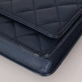 Chanel 2018 Dark Navy Caviar Wallet on Chain GHW - FashioNica