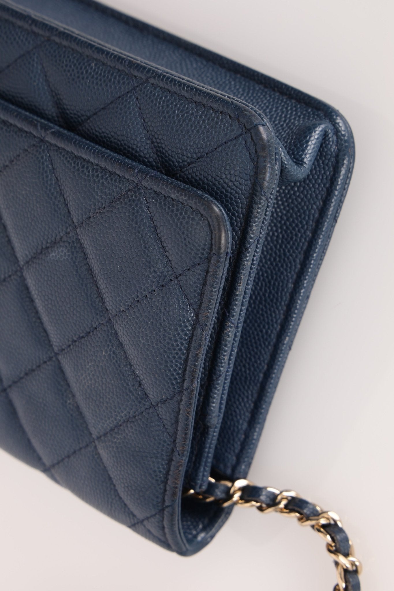Chanel 2018 Dark Navy Caviar Wallet on Chain GHW - FashioNica