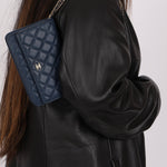 Chanel 2018 Dark Navy Caviar Wallet on Chain GHW - FashioNica
