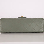 Chanel 2018 Eucalyptus Green Iridescent Caviar Small Double Flap - FashioNica