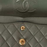 Chanel 2018 Eucalyptus Green Iridescent Caviar Small Double Flap - FashioNica