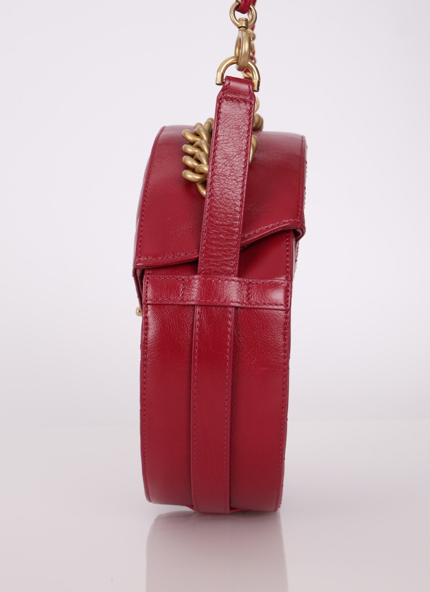 Chanel 2018 Glazed Calfskin Round Top Handle Crossbody - FashioNica