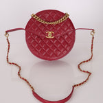 Chanel 2018 Glazed Calfskin Round Top Handle Crossbody - FashioNica