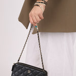 Chanel 2018 Iridescent Lambskin Double - Zip Pearl Wallet on Chain - FashioNica