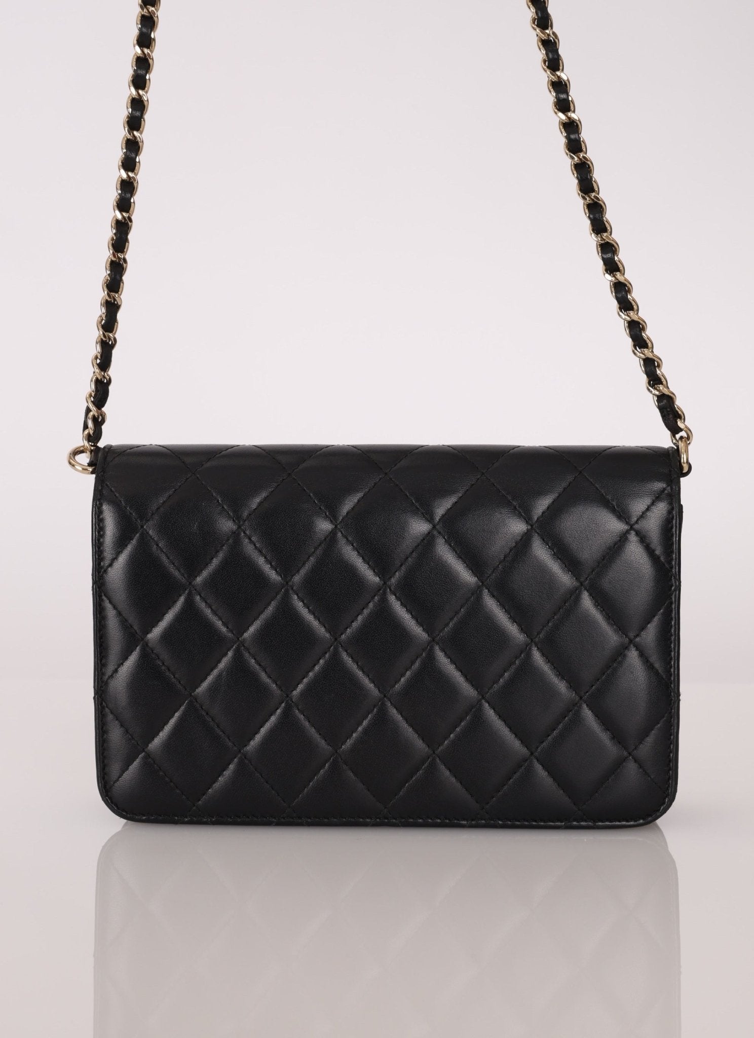 Chanel 2018 Lambskin Pearl Chain Wallet on Chain - FashioNica