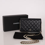 Chanel 2018 Lambskin Pearl Chain Wallet on Chain - FashioNica