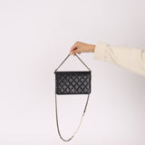 Chanel 2018 Lambskin Pearl Chain Wallet on Chain - FashioNica