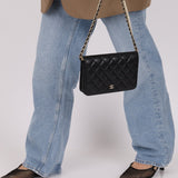 Chanel 2018 Lambskin Pearl Chain Wallet on Chain - FashioNica