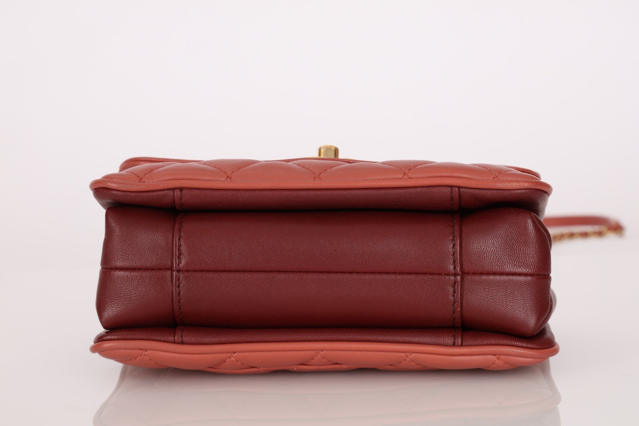 Chanel 2018 Lambskin Quilted Bi - Color Small Coco Flap - FashioNica