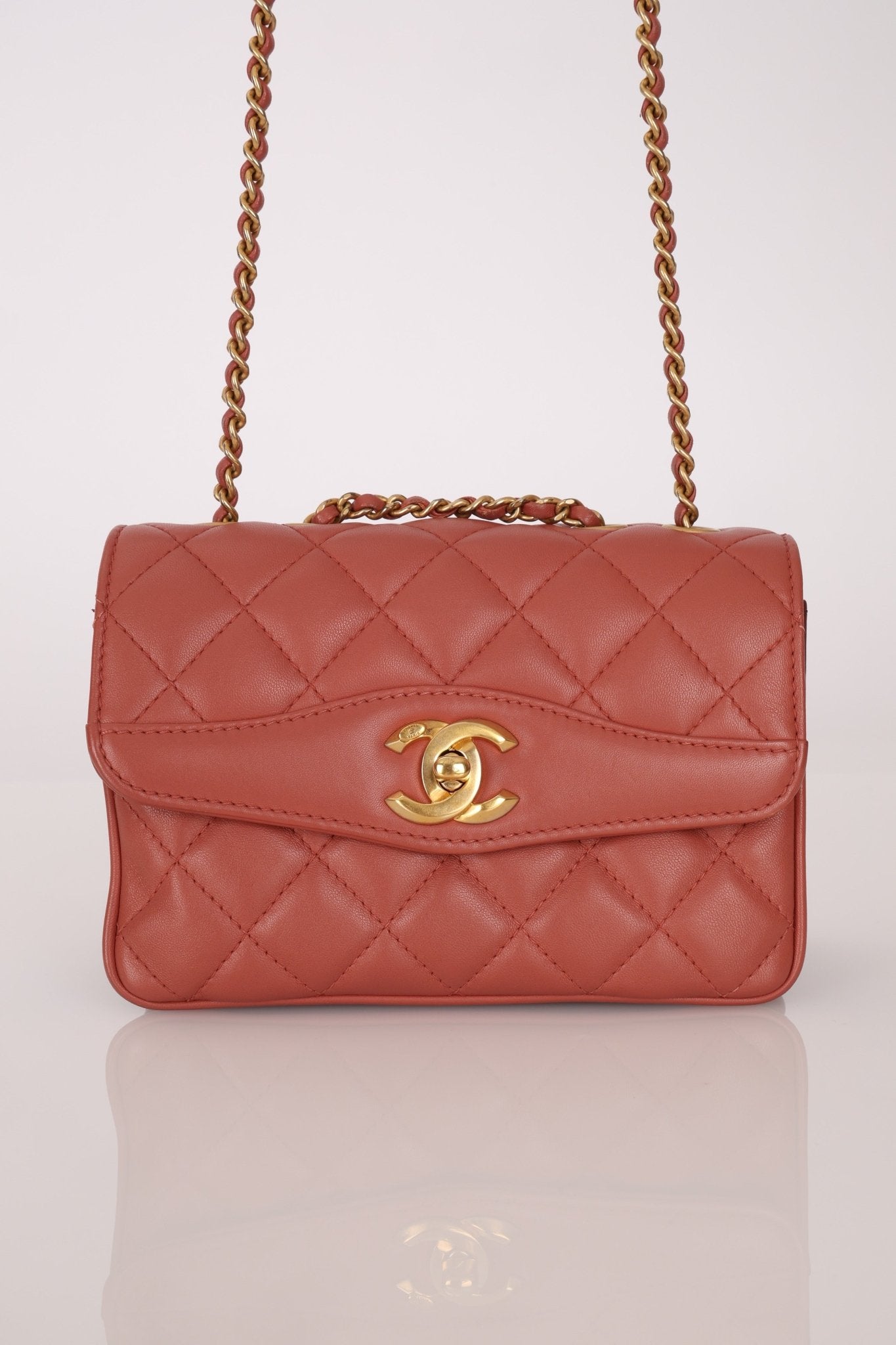 Chanel 2018 Lambskin Quilted Bi - Color Small Coco Flap - FashioNica