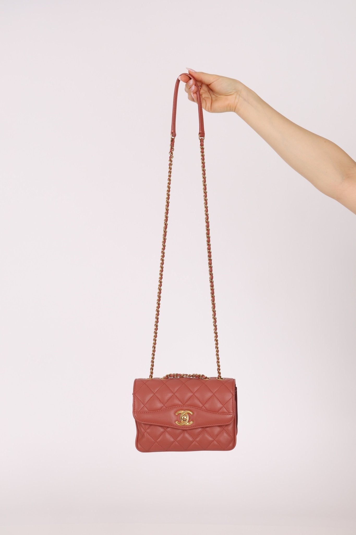 Chanel 2018 Lambskin Quilted Bi - Color Small Coco Flap - FashioNica