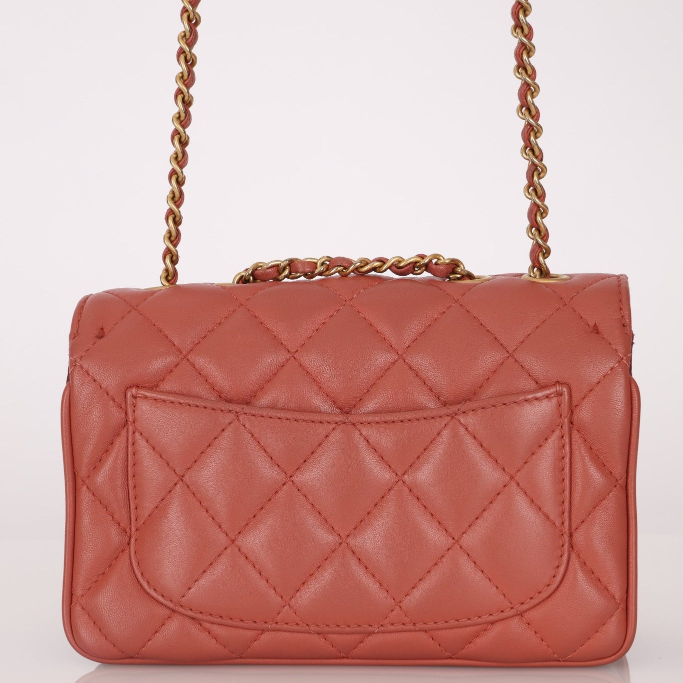 Chanel 2018 Lambskin Quilted Bi - Color Small Coco Flap - FashioNica