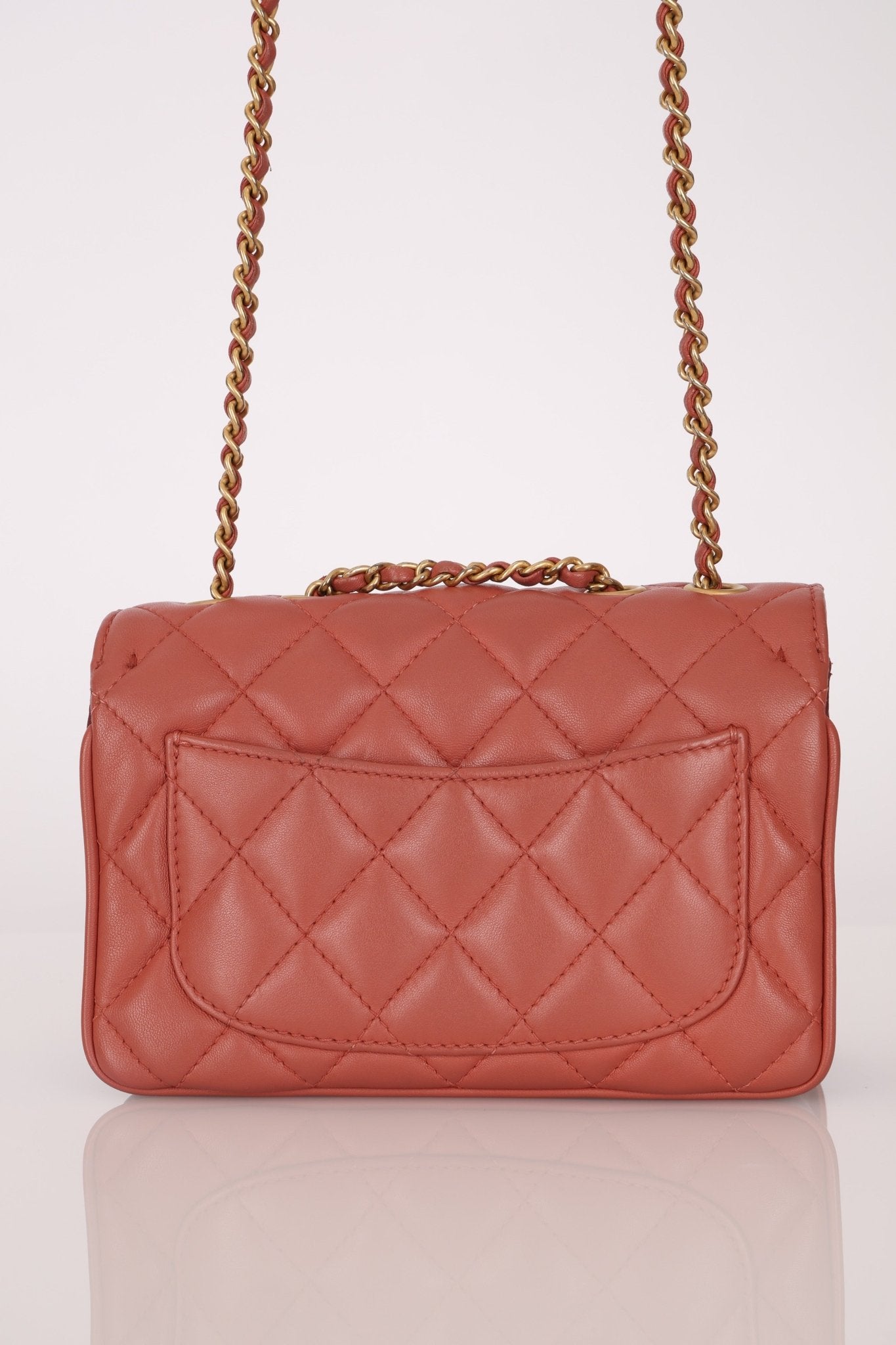 Chanel 2018 Lambskin Quilted Bi - Color Small Coco Flap - FashioNica