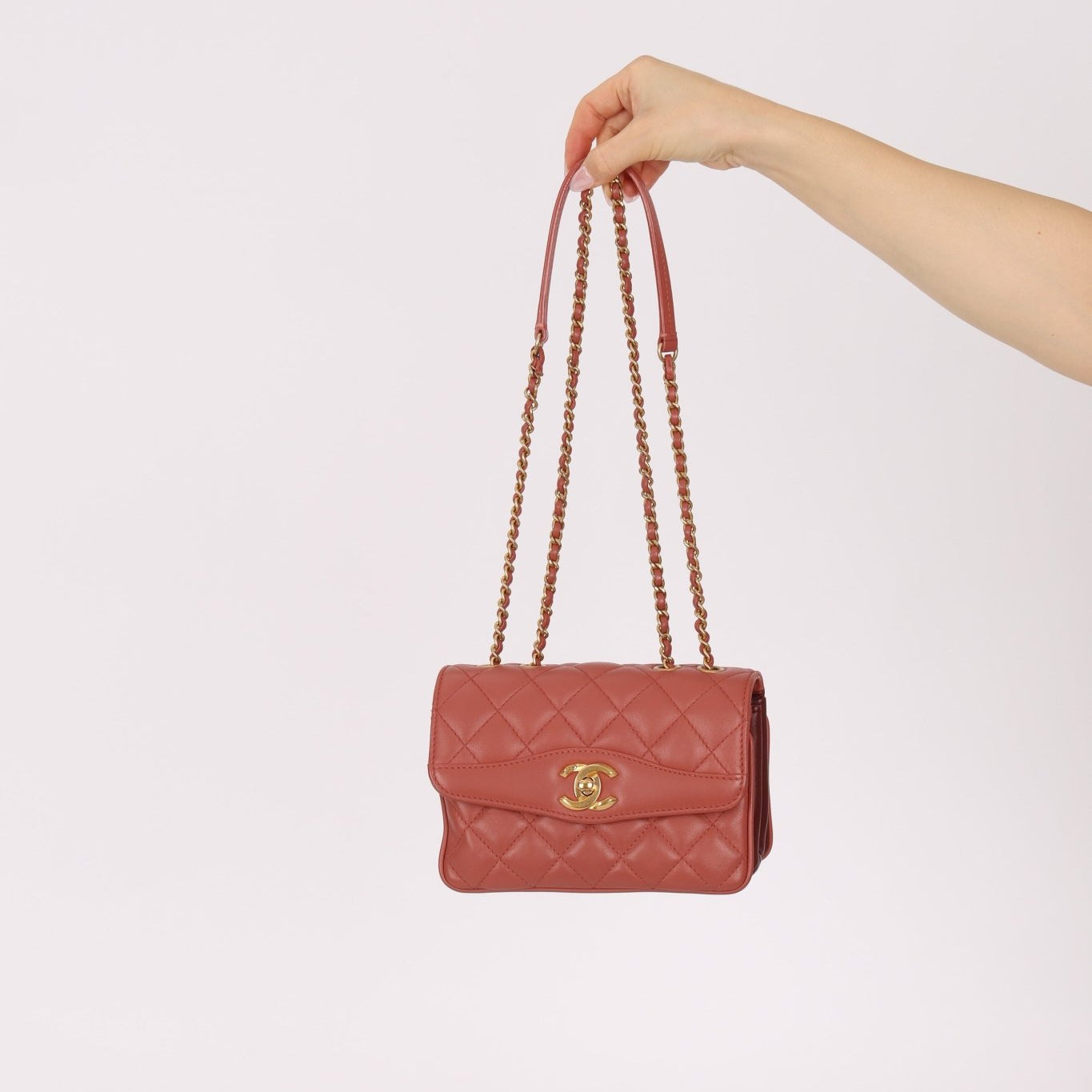 Chanel 2018 Lambskin Quilted Bi - Color Small Coco Flap - FashioNica