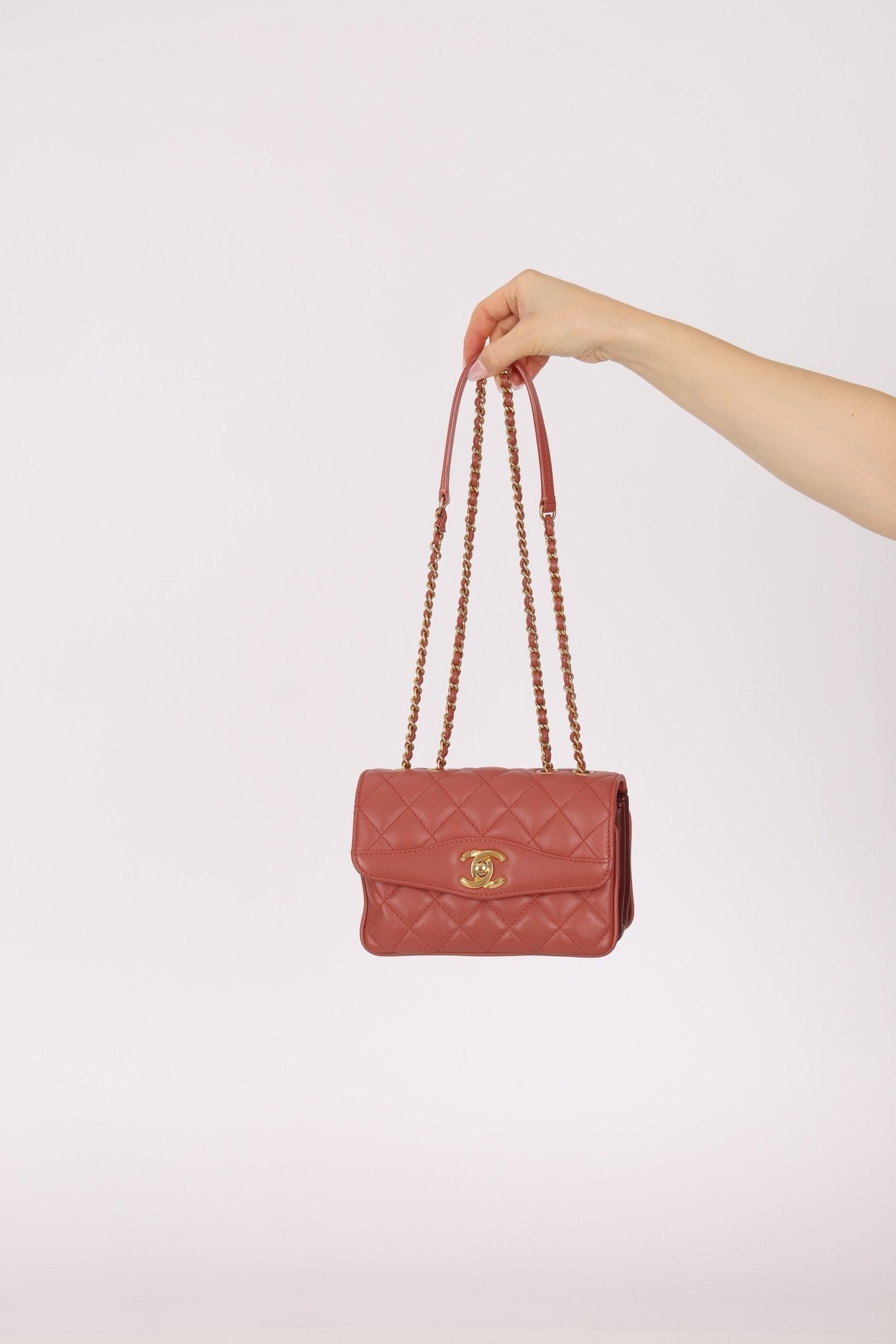 Chanel 2018 Lambskin Quilted Bi - Color Small Coco Flap - FashioNica