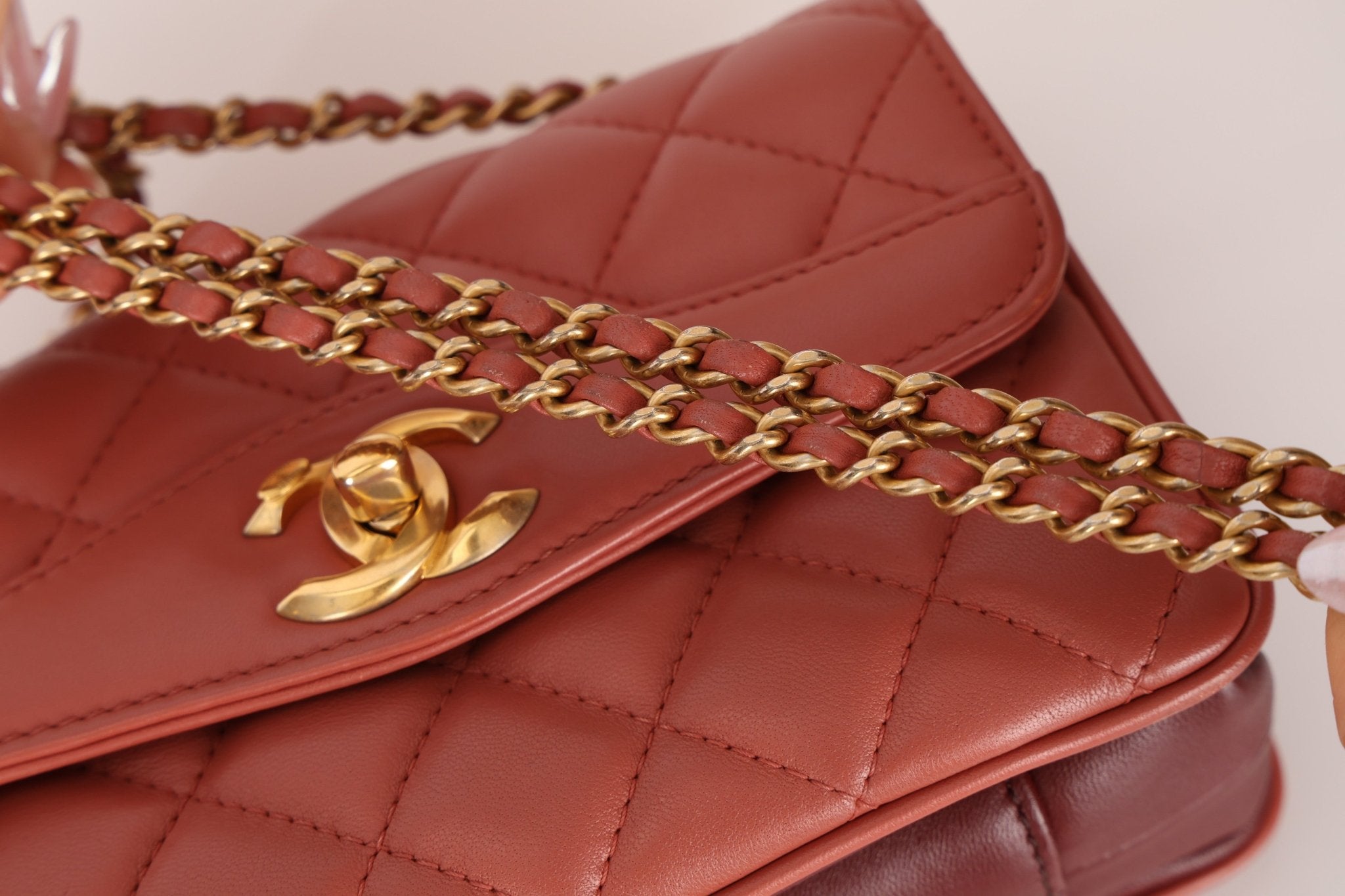 Chanel 2018 Lambskin Quilted Bi - Color Small Coco Flap - FashioNica