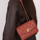 Chanel 2018 Lambskin Quilted Bi - Color Small Coco Flap - FashioNica