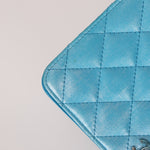 Chanel 2018 Light Blue Iridescent Wallet on Chain - FashioNica