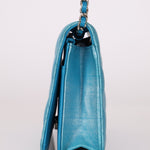 Chanel 2018 Light Blue Iridescent Wallet on Chain - FashioNica